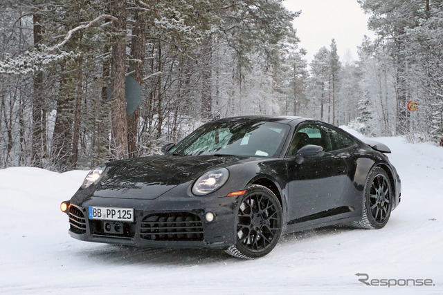 ポルシェ 911 改良新型プロトタイプ(スクープ写真)
