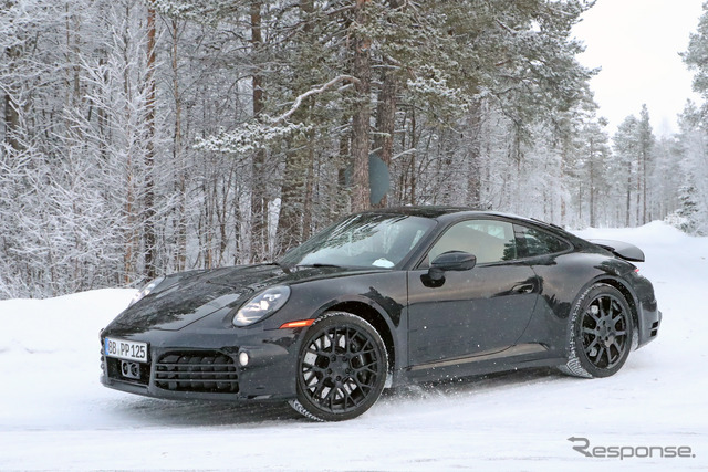 ポルシェ 911 改良新型プロトタイプ(スクープ写真)