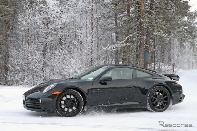 ポルシェ 911 改良新型プロトタイプ(スクープ写真)