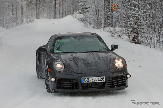 ポルシェ 911 改良新型プロトタイプ(スクープ写真)