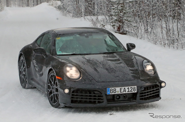 ポルシェ 911 改良新型プロトタイプ（スクープ写真）