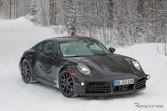 ポルシェ 911 改良新型プロトタイプ(スクープ写真)