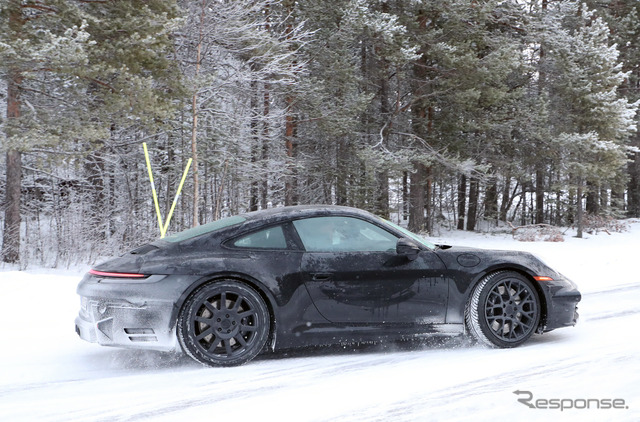 ポルシェ 911 改良新型プロトタイプ(スクープ写真)