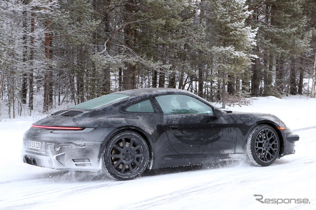 ポルシェ 911 改良新型プロトタイプ(スクープ写真)