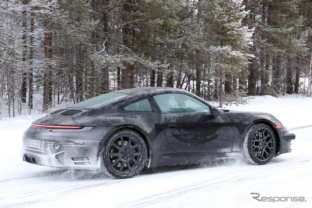 ポルシェ 911 改良新型プロトタイプ（スクープ写真）