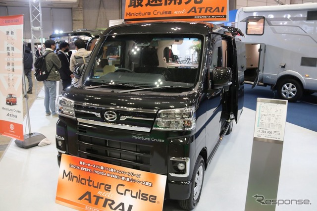 岡モータースはいち早くアトレー新型のキャンパーを投入(ジャパンキャンピングカーショー2022)
