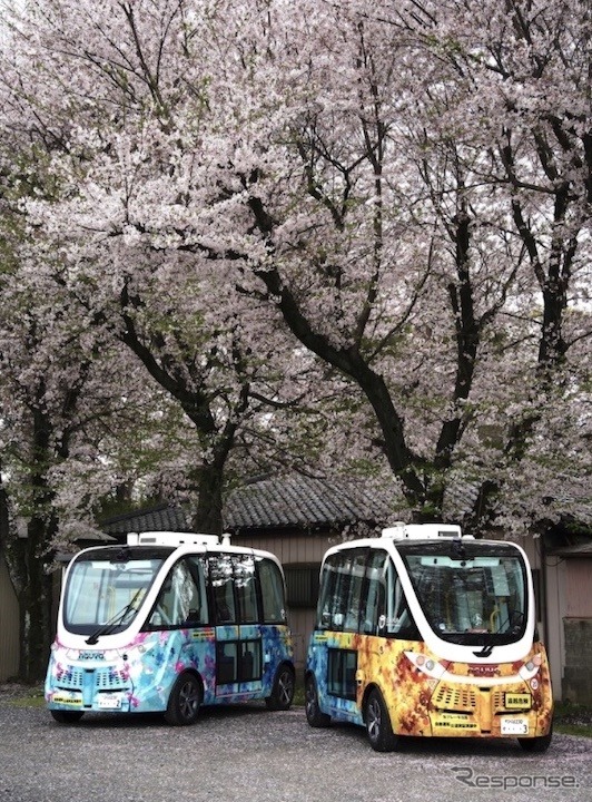 境町で運行している自動運転バス