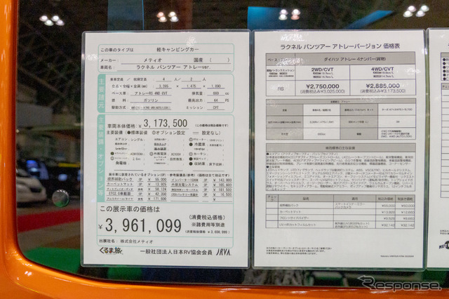 ほぼフル装備といった多くのオプションを選択したモデルながら400万円を切る価格設定。