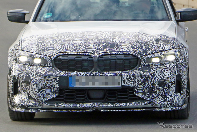 BMW M340i 改良新型プロトタイプ(スクープ写真)