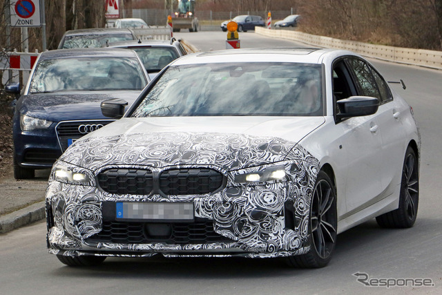BMW M340i 改良新型プロトタイプ(スクープ写真)