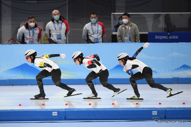 北京オリンピック2022、女子追い抜き日本チーム（2月15日）
