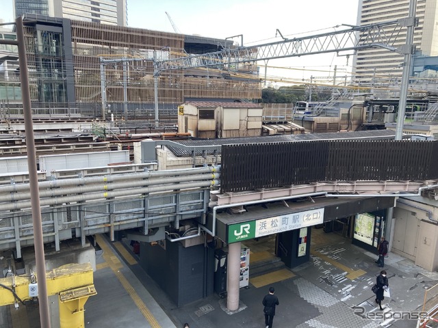 浜松町駅現況(2月16日)