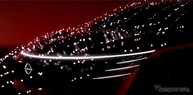 日産の新型EVのティザー写真