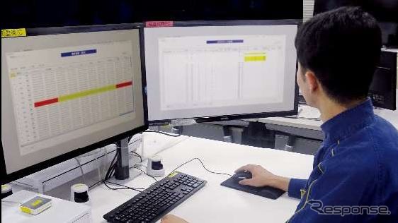 車両モニタリング機能を活用しての車両データ監視の様子。検査周期拡大を裏付ける作業となっていた。