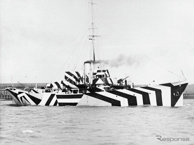 イギリス海軍砲艦HMSキルダンガン(1918年撮影)