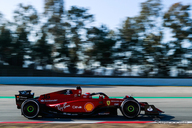 フェラーリF1-75(バルセロナテスト初日)