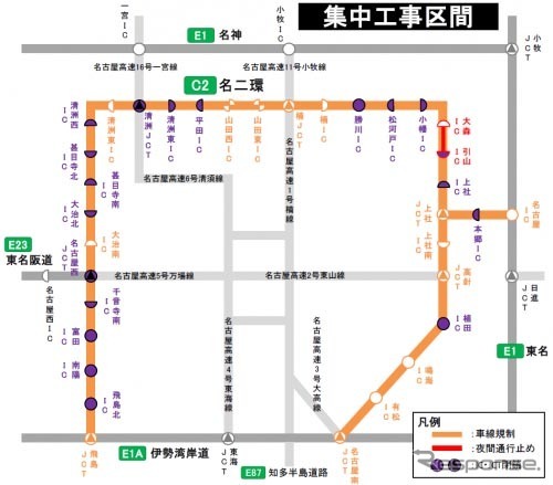 交通規制区間