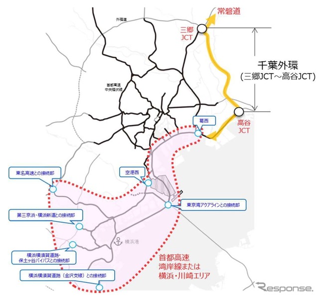 千葉外環 回利用割引対象エリア