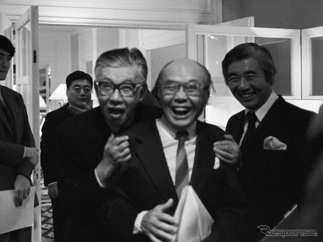 1980年、アメリカを訪問した井深大と本田宗一郎