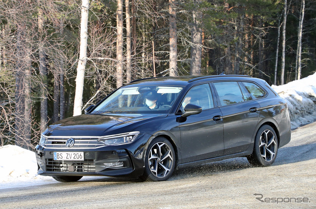 VW パサート 次期型プロトタイプ(スクープ写真)