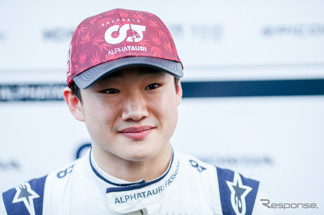 自身2年目の開幕を前に意気込みを語ったF1ドライバー、角田裕毅（写真は2月のバルセロナテスト）