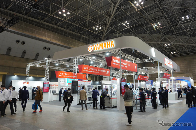 「ミクロンからキロメートルまで」を掲げたヤマハ発動機の展示(2022国際ロボット展)