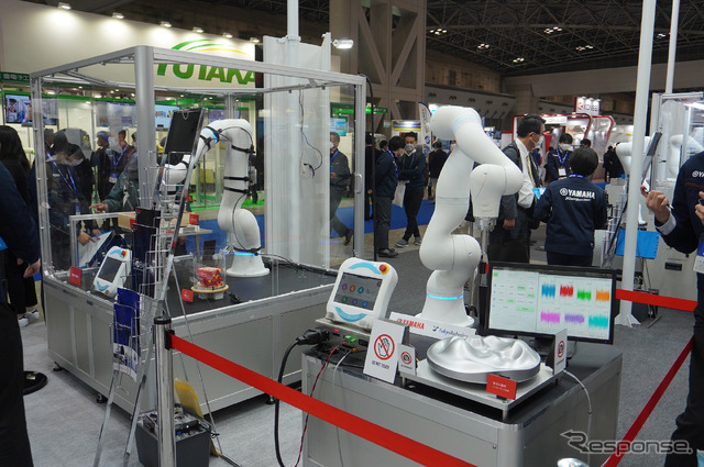 「ミクロンからキロメートルまで」を掲げたヤマハ発動機の展示(2022国際ロボット展)