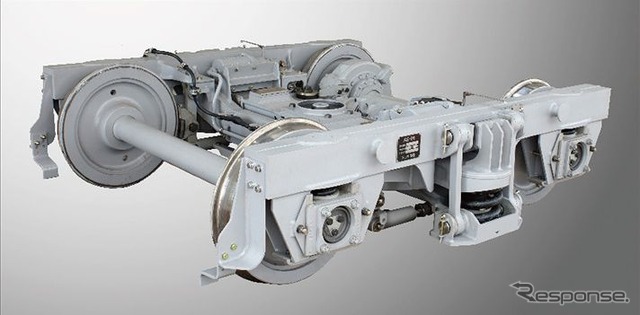 6000形に装備されるAS-01形ボギー台車。低床用として新規に開発された。