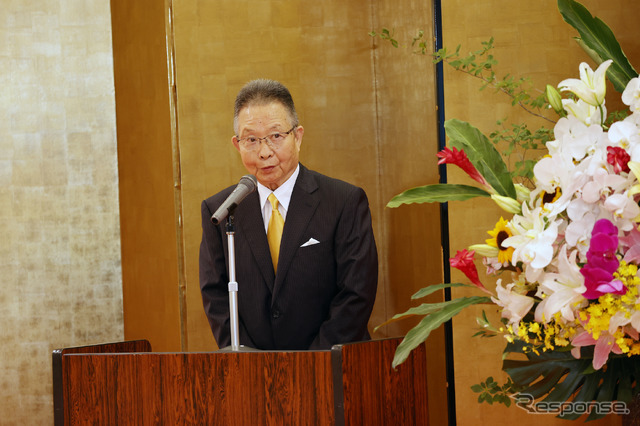 文科省から令和元年度にスポーツ功労者として顕彰された際の高橋国光さん(顕彰を受けた日は2020年7月27日)。