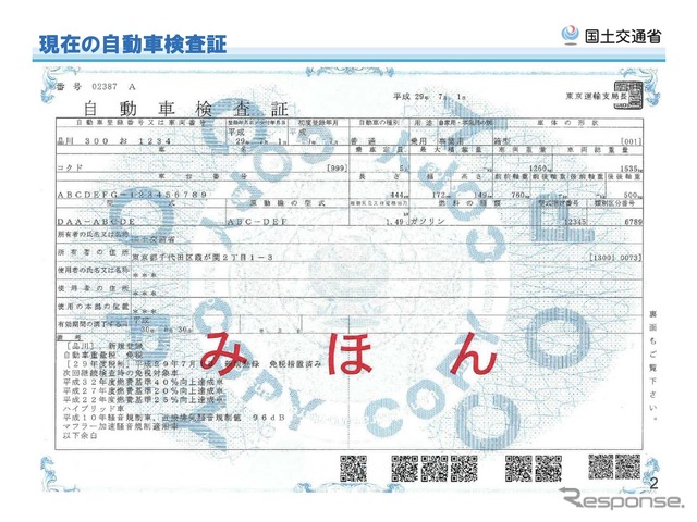 現行車検証