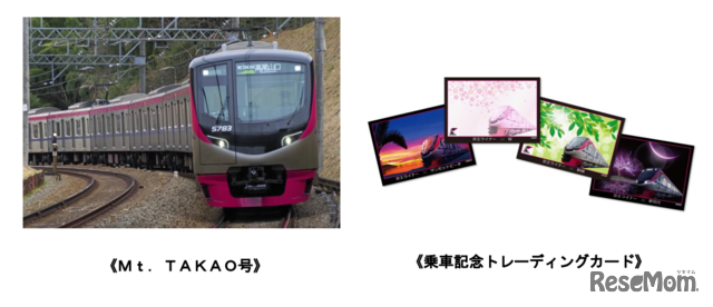 Mt.TAKAO号と京王ライナー乗車記念トレーディングカード
