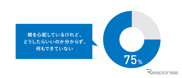高齢者となり免許返納した親を心配はするものの、どうしてよいかわからないといった家庭が7割を超えていた。