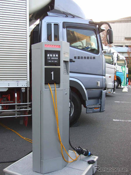 【エコプロダクツ08】駐車中に給電できるシステムをデモ披露