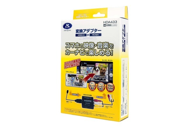 デジタル信号をアナログ信号に変換する機器の一例(データシステム・HDMI変換アダプター)。
