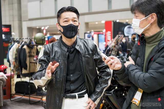 インタビューに答えるハーレーダビッドソンジャパン野田一夫社長