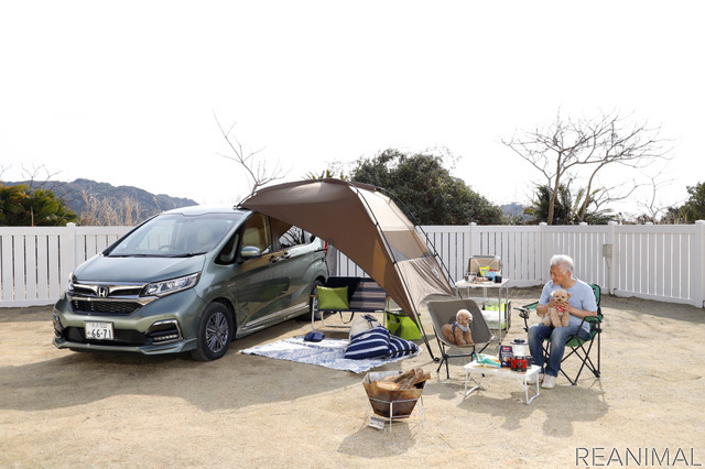 Honda フリード+でわんことキャンプ