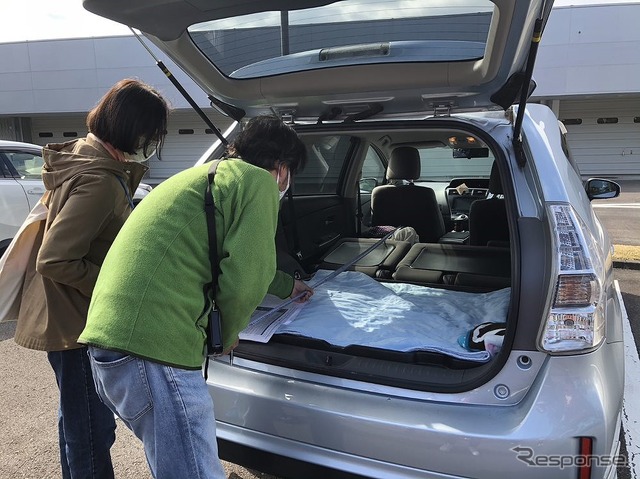 車中泊避難講習(イメージ)