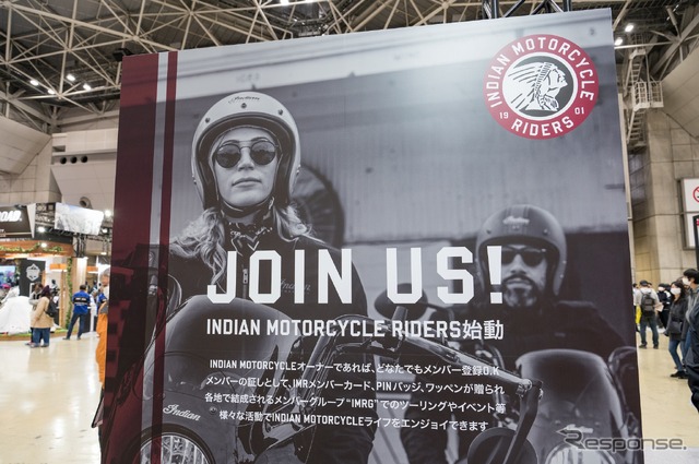 今年から「IMR(インディアンモーターサイクルライダース)」と呼ばれるオーナー同士のコミュニティを導入するという(東京モーターサイクルショー2022)