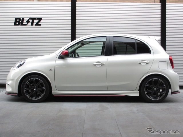 「DAMPER ZZ-R」装着車 NISSANマーチNISMO K13改(フロント:-30mmダウン / リア:-30mmダウン)