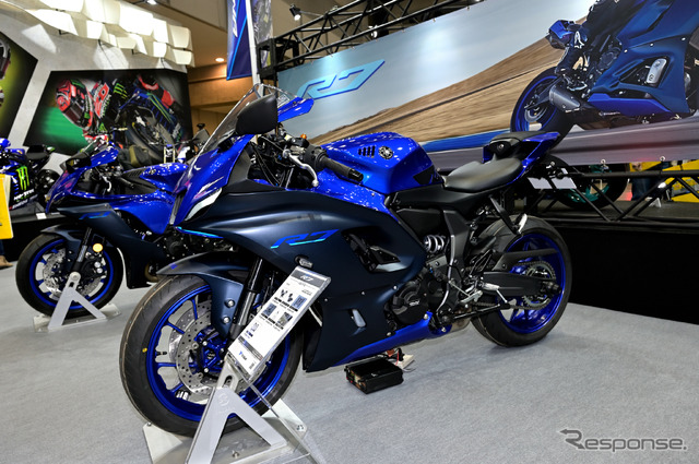 ライディング・アカデミーやリアルイベントで、新たなバイクユーザーの受け皿となる。写真はヤマハ YZF-R7(東京モーターサイクルショー2022)