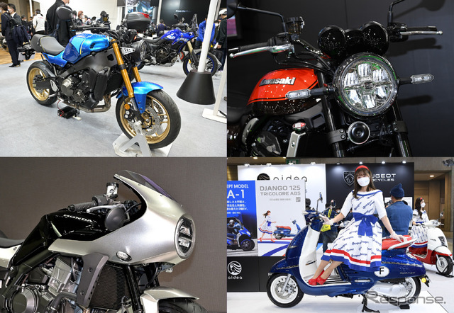 東京モーターサイクルショー2022に展示されたレトロスタイルのバイクたち