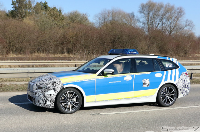 BMW 3シリーズ 改良新型 ポリスカー プロトタイプ スクープ写真