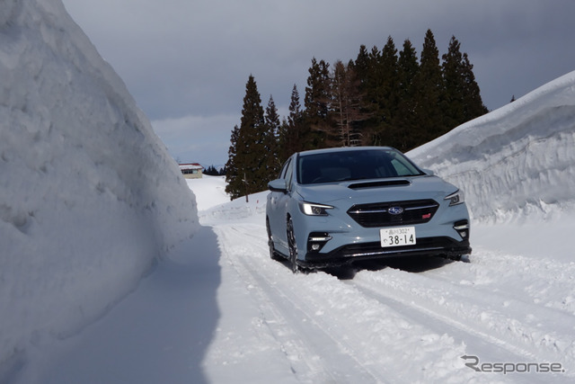 若干の深雪路。さすがに空転が多くなるが、クルマが横方向に振られることはほとんどなかった。本来ならもっと厳しい道路で試したいところである。