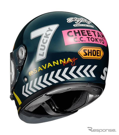 SHOEI Glamster CHEETAH CUSTOM CYCLES(ブルー/イエロー)