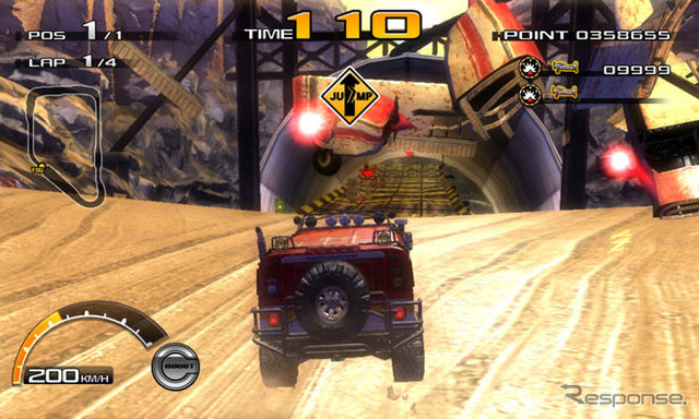 アーケード『HUMMER』…おなじみハマーのオフロードレースゲーム