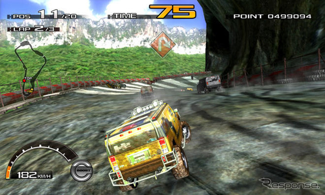 アーケード『HUMMER』…おなじみハマーのオフロードレースゲーム