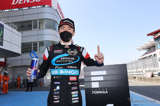予選で見事ポールポジションを獲得した#15 笹原右京(TEAM MUGEN)