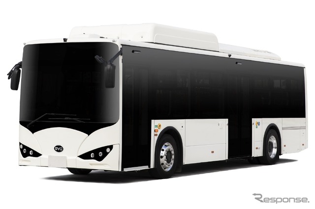 大型電気バス、BYD K8：車長10.5m、航続約220km