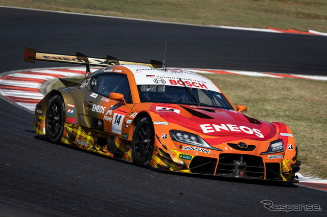 GT500クラス優勝の#14 ENEOS X PRIME GR Supra(大嶋和也/山下健太)