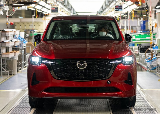 マツダの山口県防府第2工場で生産を開始した CX-60